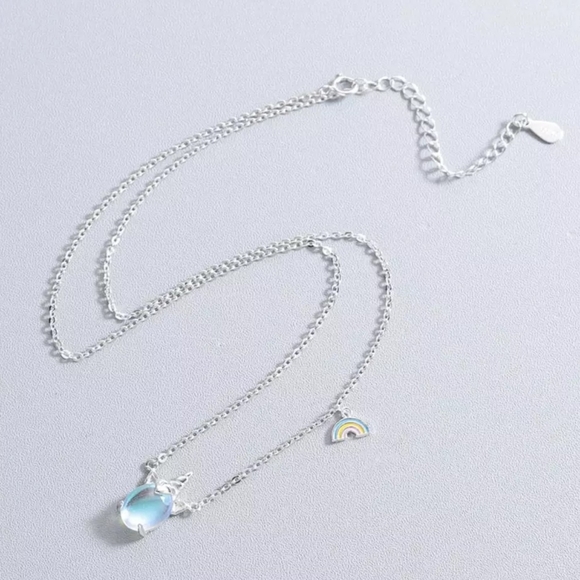 [Set] Stainless Steel CZ Stone Unicorn Rainbow Set - Picture 5 of 8